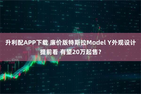 升利配APP下載 廉價版特斯拉Model Y外觀設計提前看 有望20萬起售？